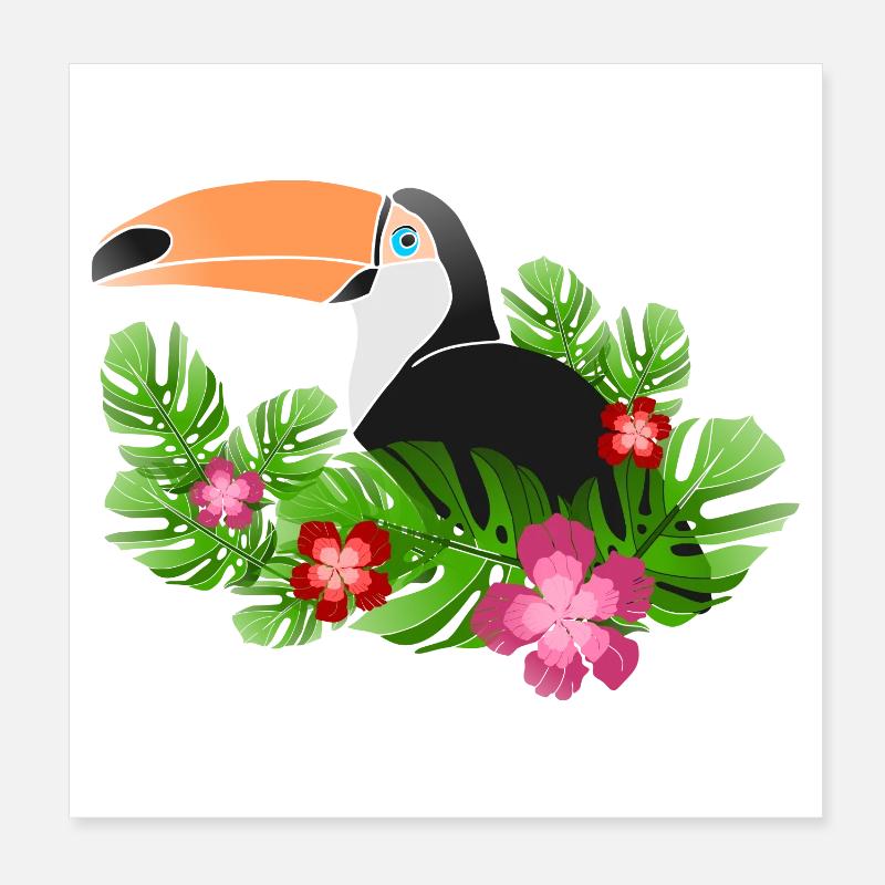 Tukan Poster 20x20 cm