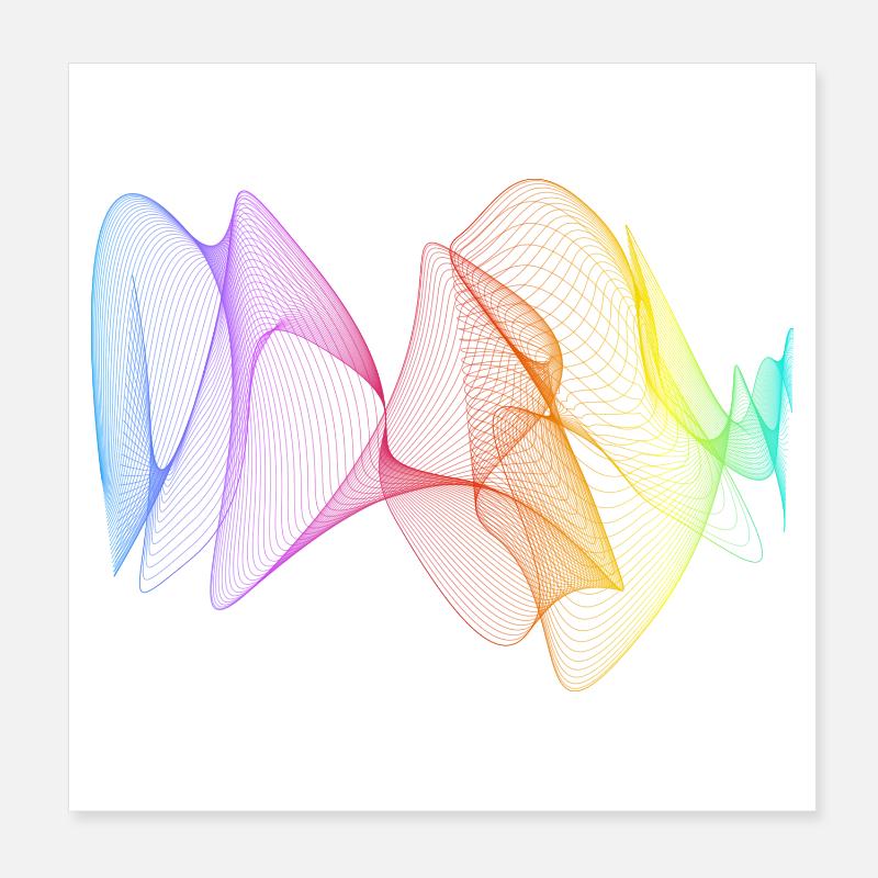 Abstract Lines Design 01 Poster 8" x 8" (20x20 cm)