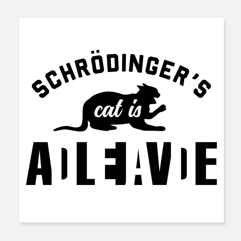 Le chat de Schrödinger Poster 20 x 20 cm