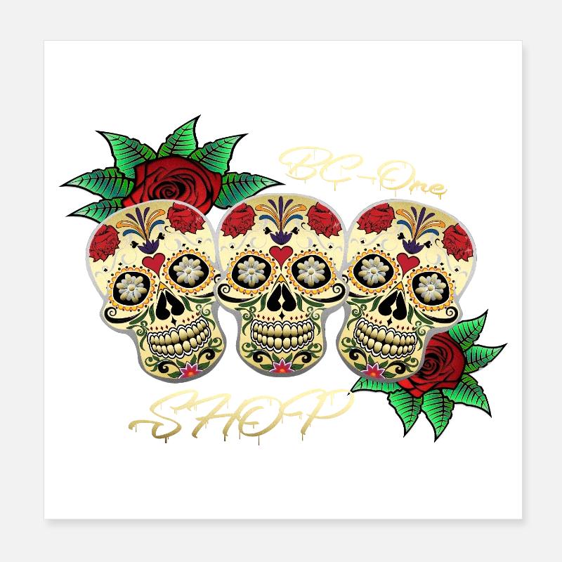 Crânes Poster 20 x 20 cm