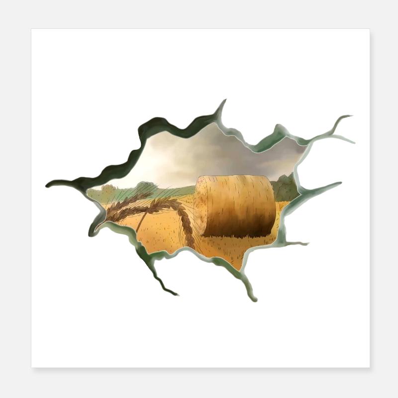 Durchbruch Ernte Poster 20x20 cm