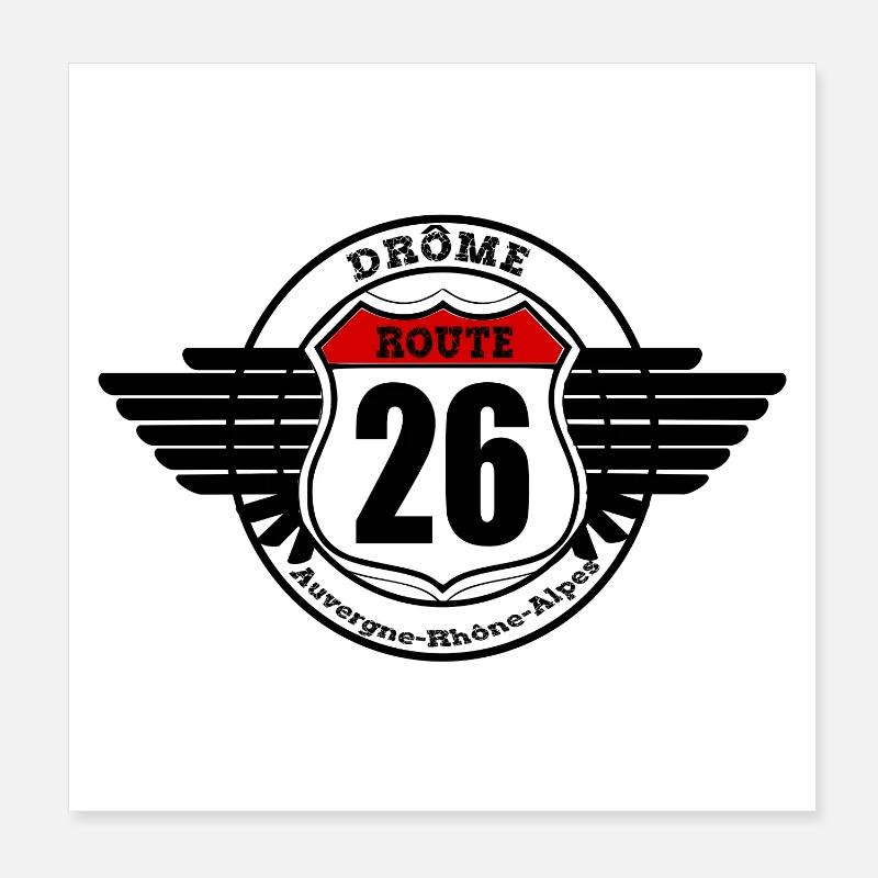 LA ROUTE 26 Poster 20 x 20 cm