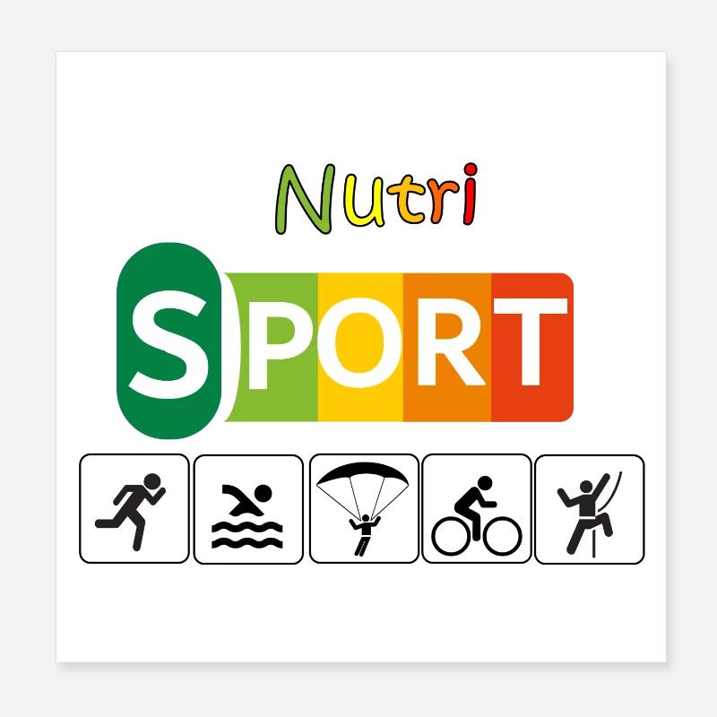 Nutri sport Poster 20 x 20 cm