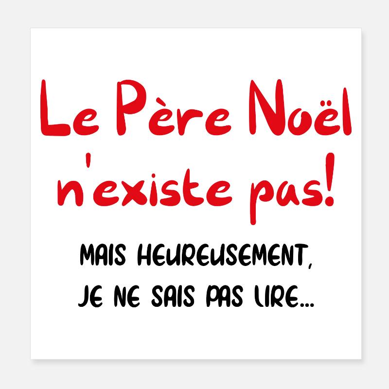 Santa Claus doesn't exist Poster 8" x 8" (20x20 cm)