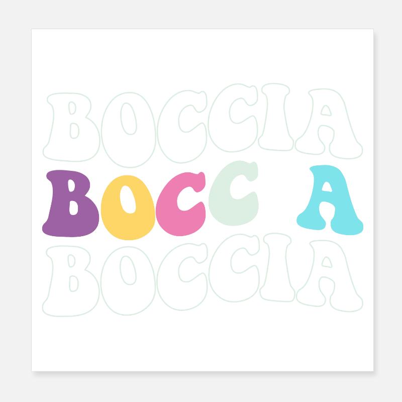 Bocciaspieler Bekleidung mit Boccia Kugeln Boccia Poster 20x20 cm