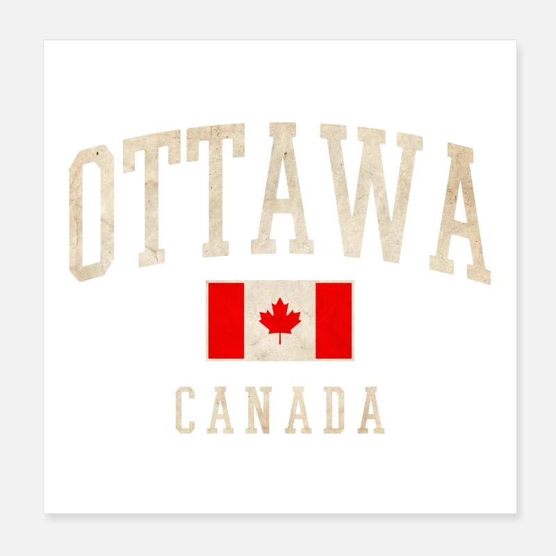 Conception du drapeau d’Ottawa Canada Poster 20 x 20 cm