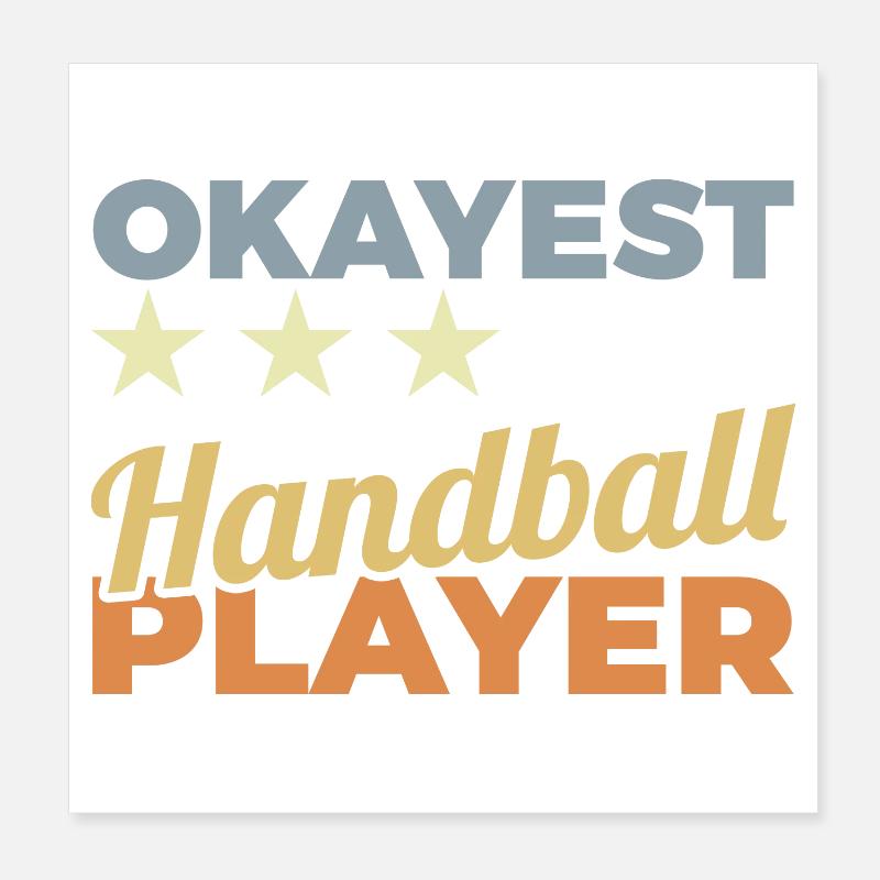 Bester Handballspieler Poster 20x20 cm