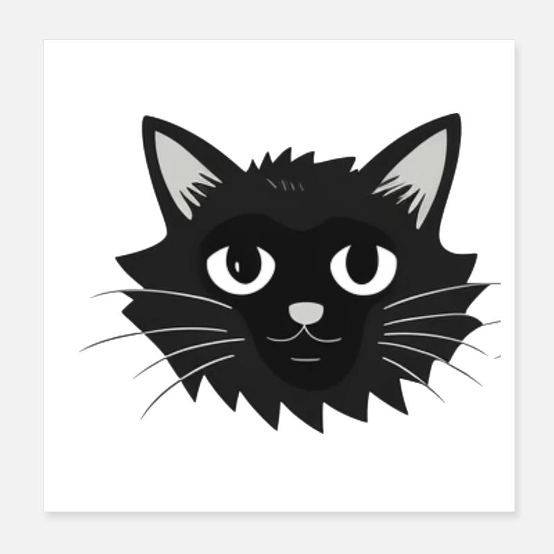 Visage de chat Katzengesicht Poster 20 x 20 cm