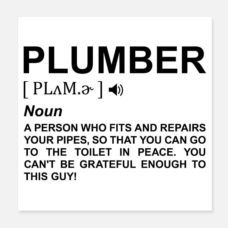 Klempner Bedeutung Poster 20x20 cm