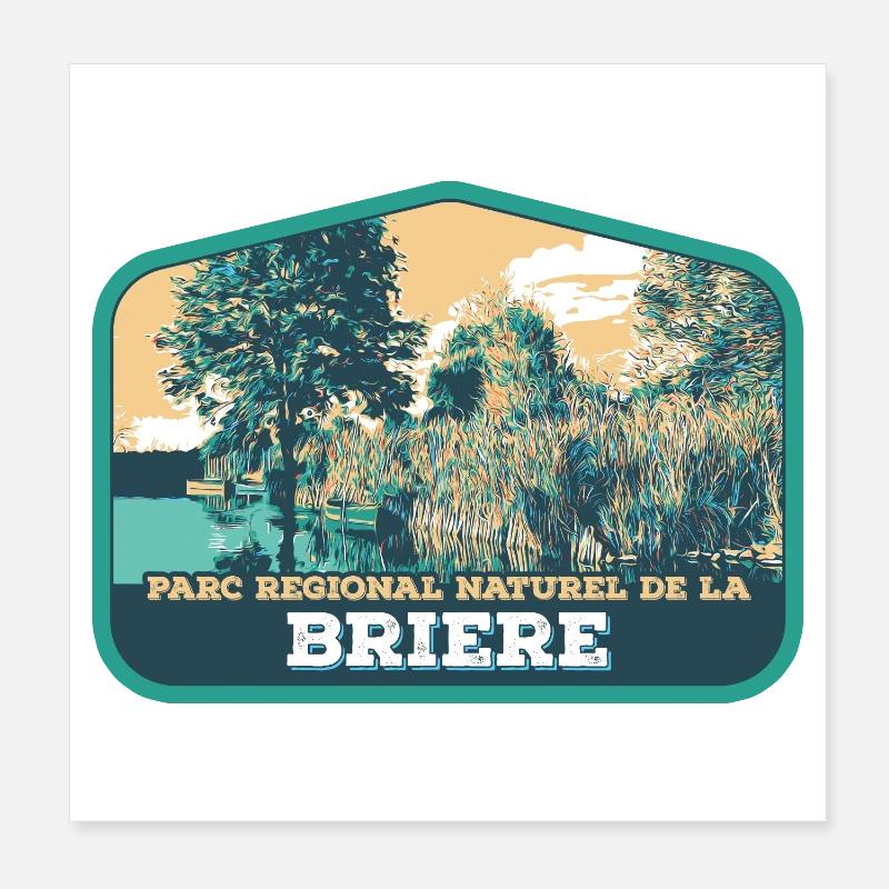 Brière Landscape Badge: Authentic Nature Poster 8" x 8" (20x20 cm)