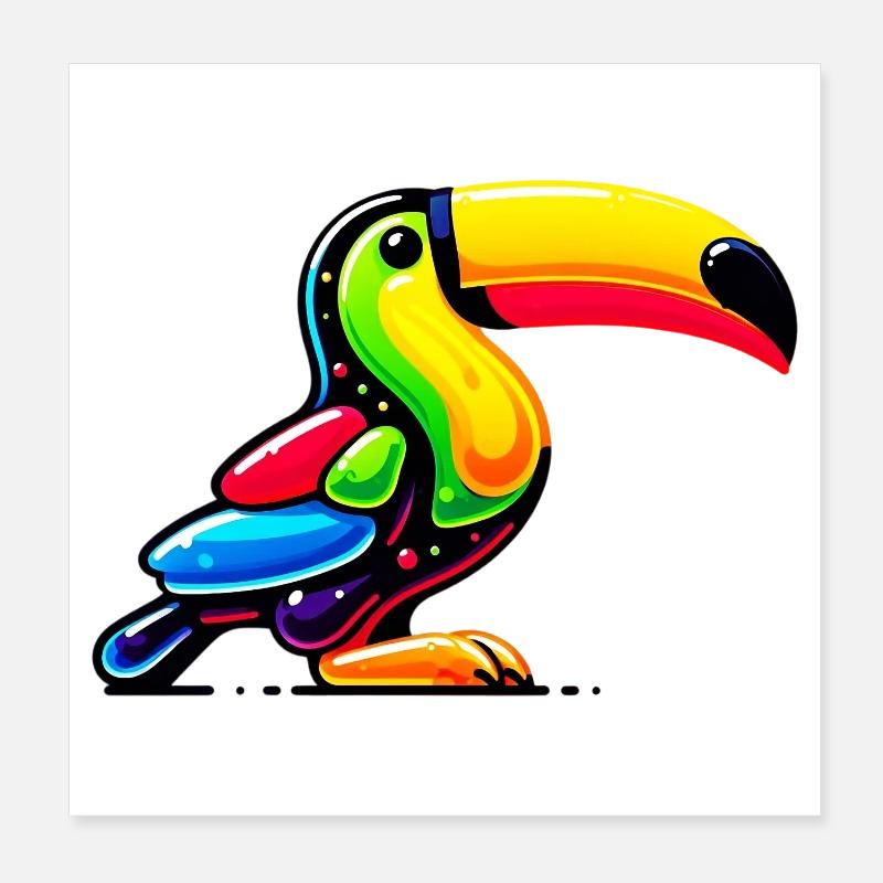 Tukan Poster 20x20 cm