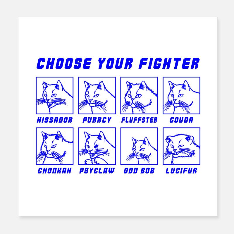Choisissez votre combattant Poster 20 x 20 cm