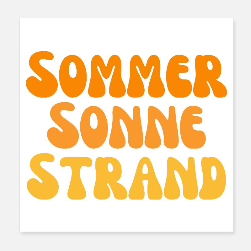 Nectarine de plage de soleil d’été Poster 20 x 20 cm