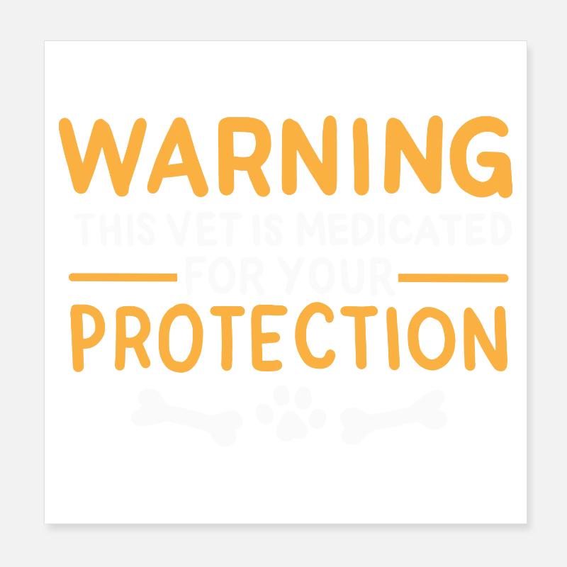 Tierarzt Witz Poster 20x20 cm