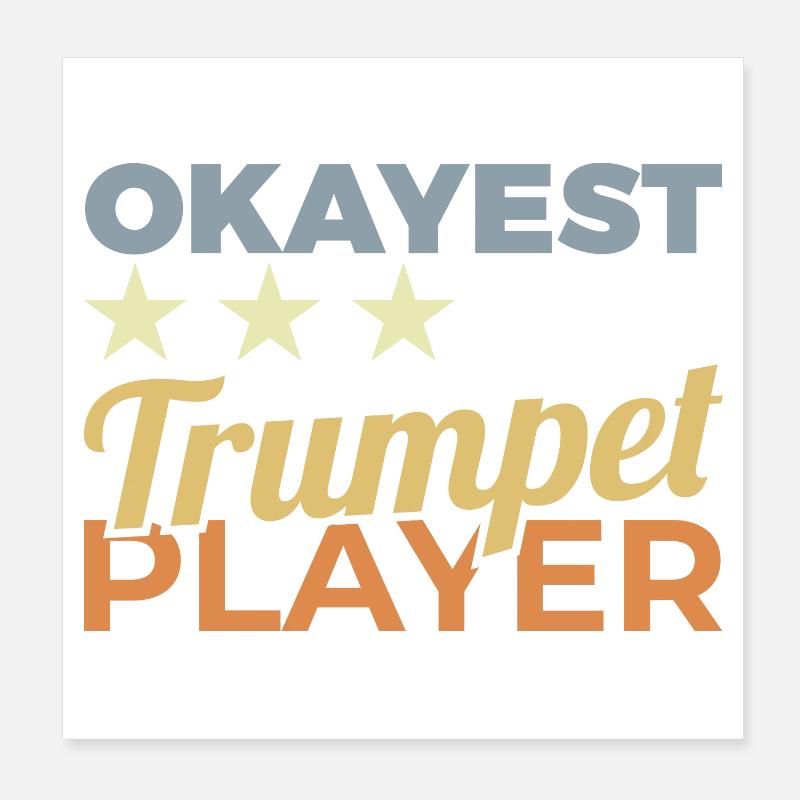 Average trumpeter Poster 8" x 8" (20x20 cm)