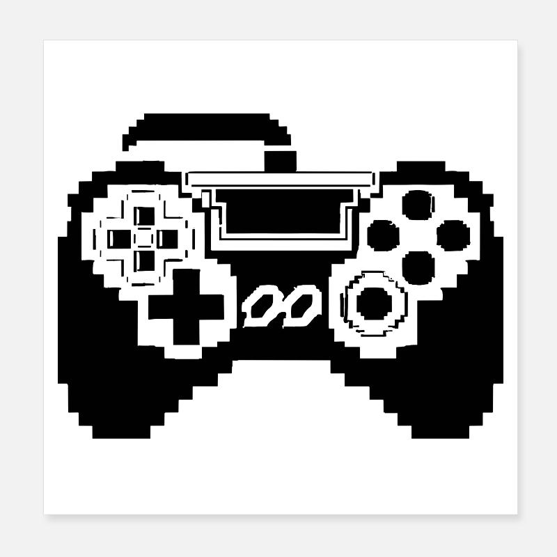 Graphismes pixel de la manette de jeu Poster 20 x 20 cm
