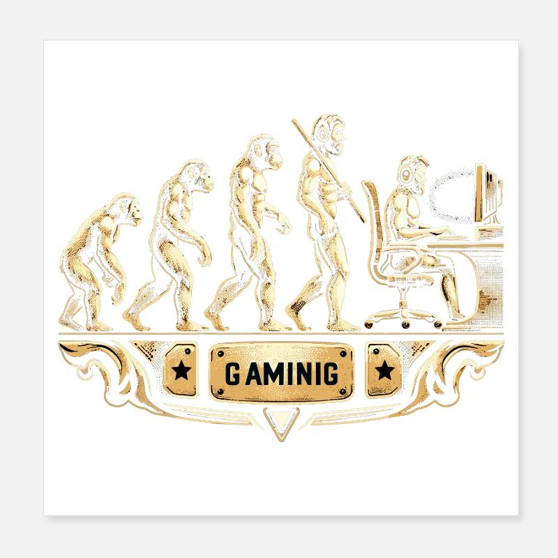 Évolution du rétro du jeu Poster 20 x 20 cm