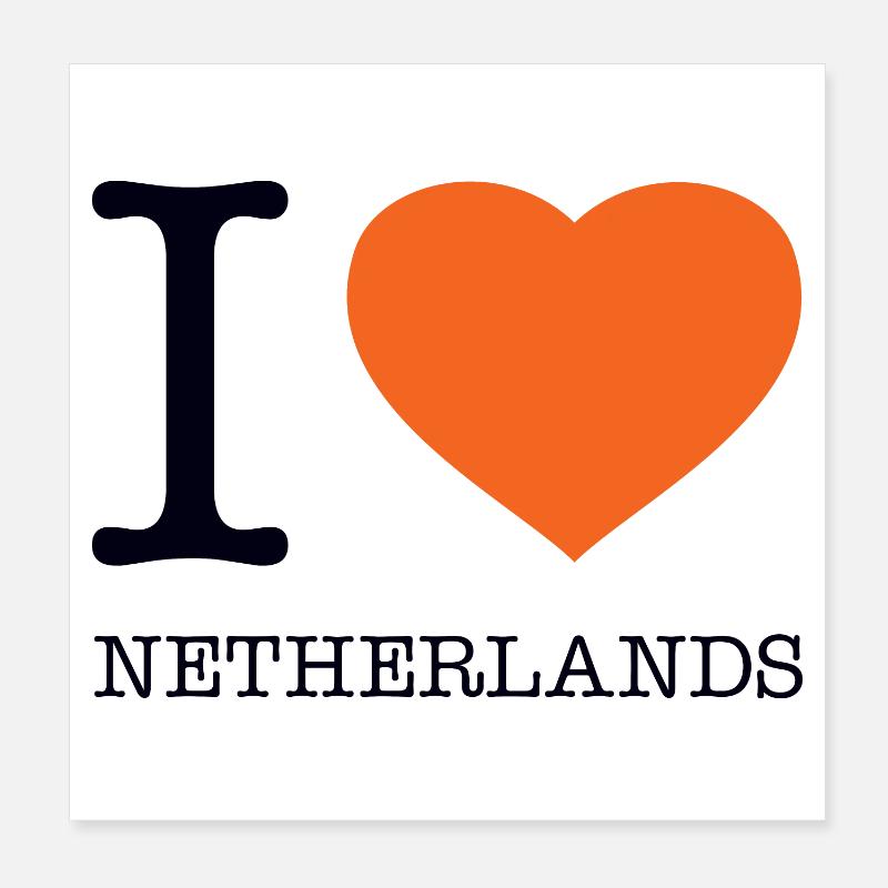 I LOVE NETHERLANDS Poster 20x20 cm