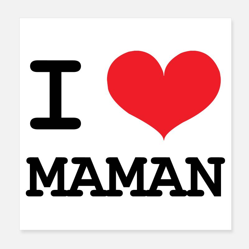 Ich liebe meine Mutter - Muttertag Poster 20x20 cm