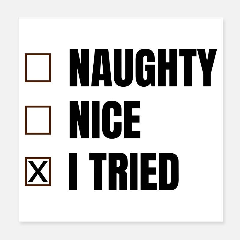 Funny sayings for Christmas Poster 8" x 8" (20x20 cm)