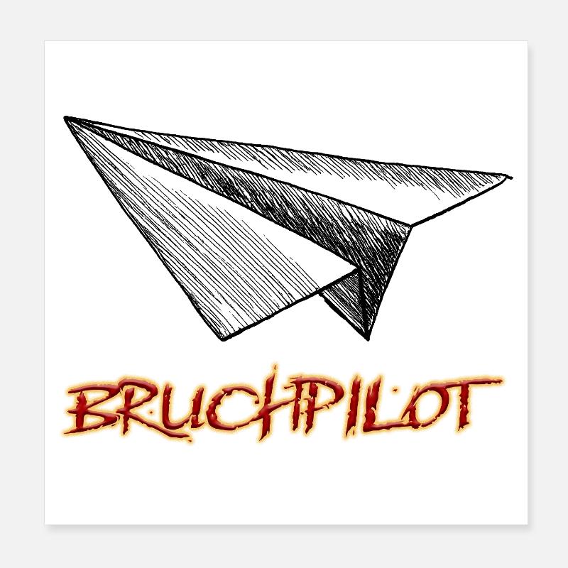 Pilote de crash Poster 20 x 20 cm