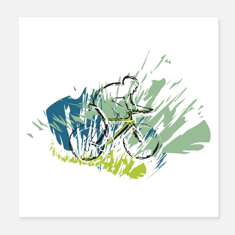 Rickel's Design: Cyclists 2025 Poster 8" x 8" (20x20 cm)