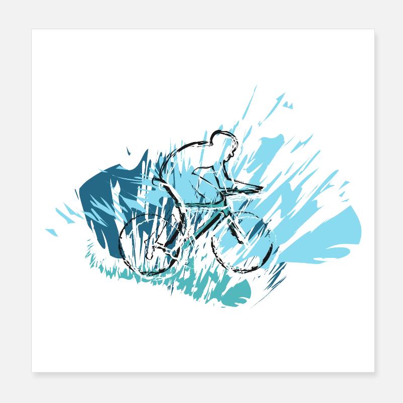 Biker Style 26 - Poster 20 x 20 cm - blanc