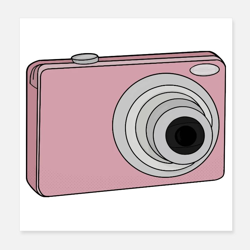 Camera Digital Vintage Poster 8" x 8" (20x20 cm)