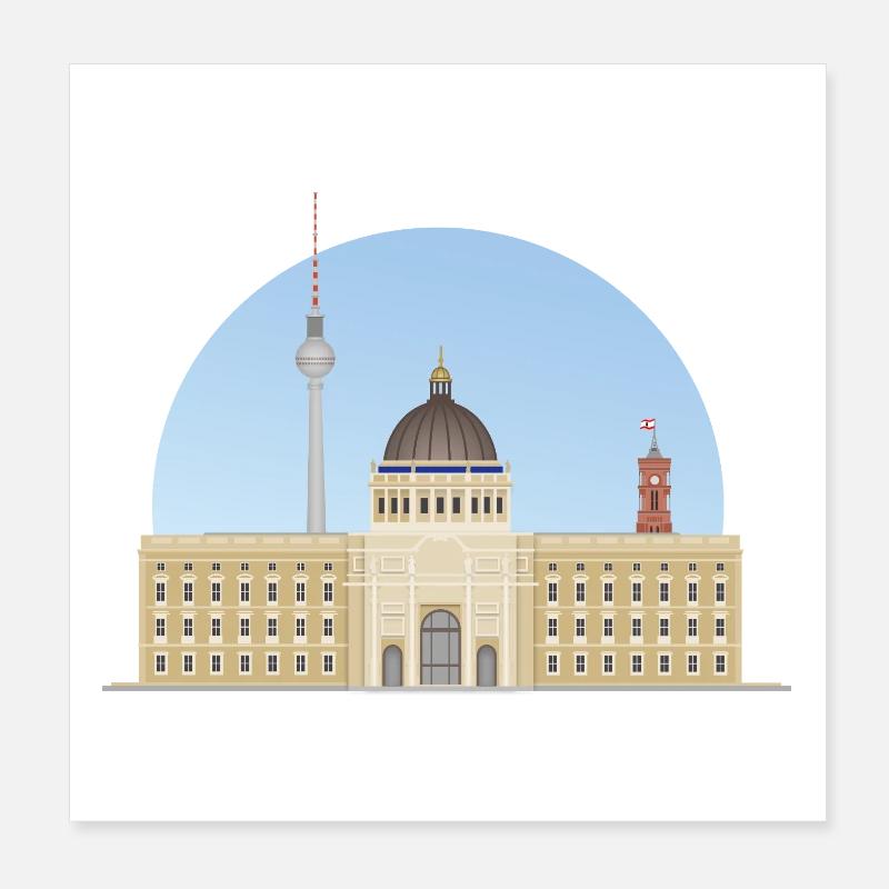 Palais de Berlin (alias Forum Humboldt) Poster 20 x 20 cm