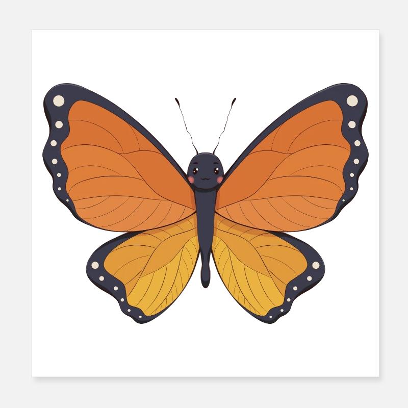 Papillon Poster 20 x 20 cm