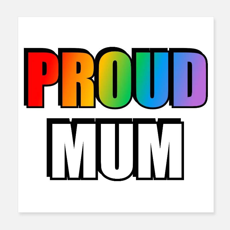 Regenbogen Stolz Mutter Schwul Verbündeter Poster 20x20 cm
