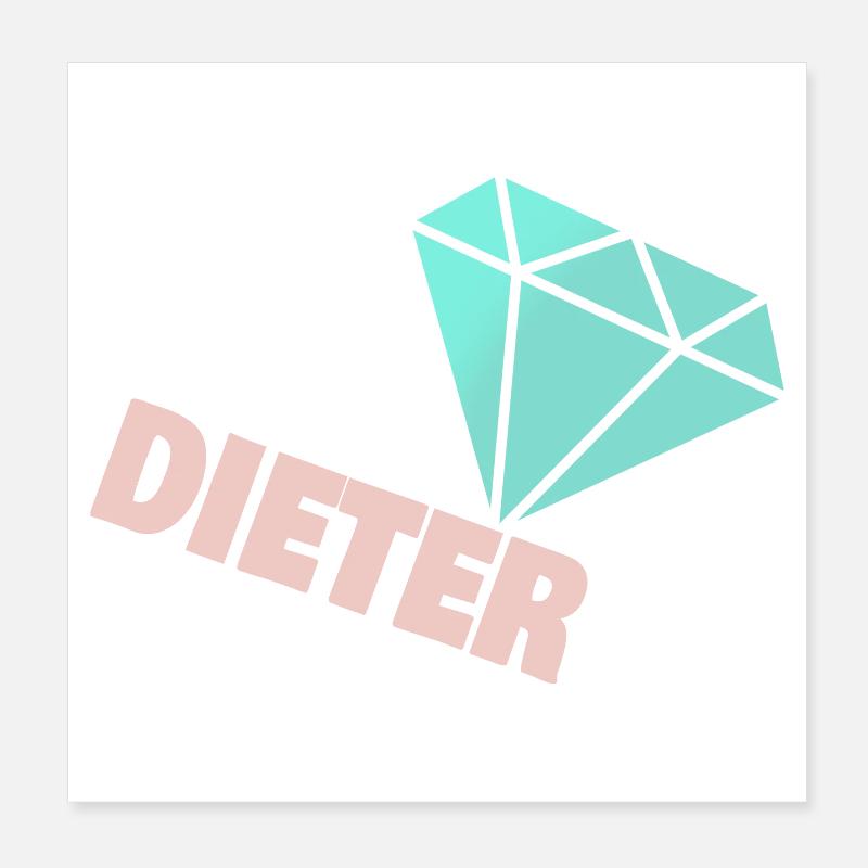 Sparkling diamond with Dieter Poster 8" x 8" (20x20 cm)