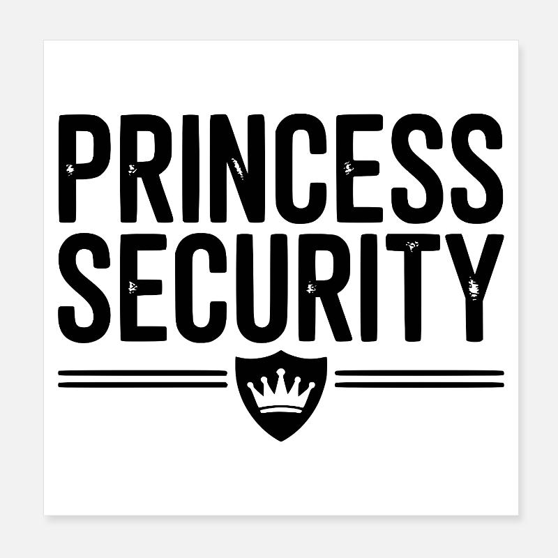 Sécurité de la princesse Poster 20 x 20 cm