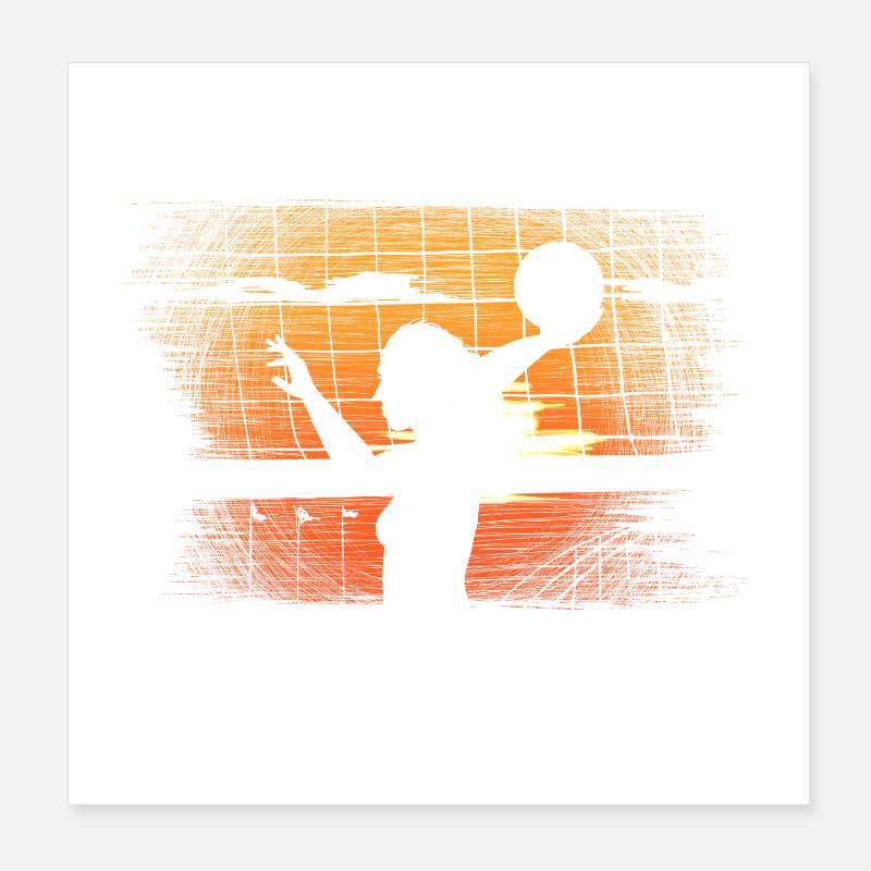 Volley-ball Poster 20 x 20 cm