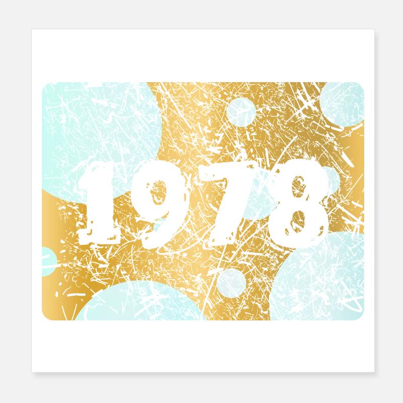 Number 1978 Poster 8" x 8" (20x20 cm)