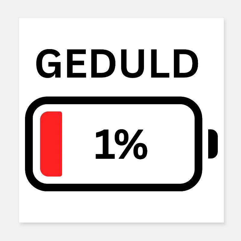 Patience - 1 % Design Poster 20 x 20 cm