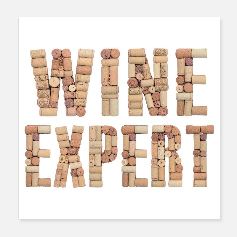 Wine Expert – Elegant Cork Design Poster 20x20 cm