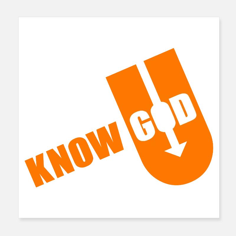 Known God Bold Typography Poster 8" x 8" (20x20 cm)
