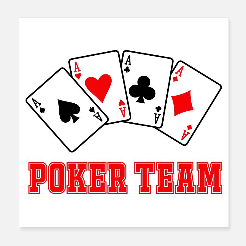 Poker Team Poster 20x20 cm