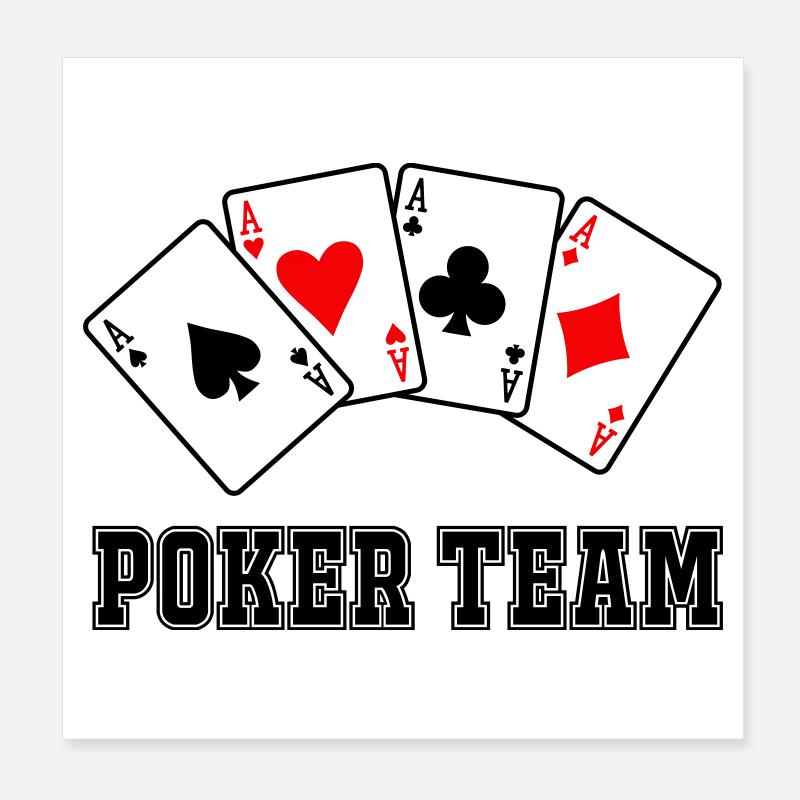 Poker Team Poster 8" x 8" (20x20 cm)