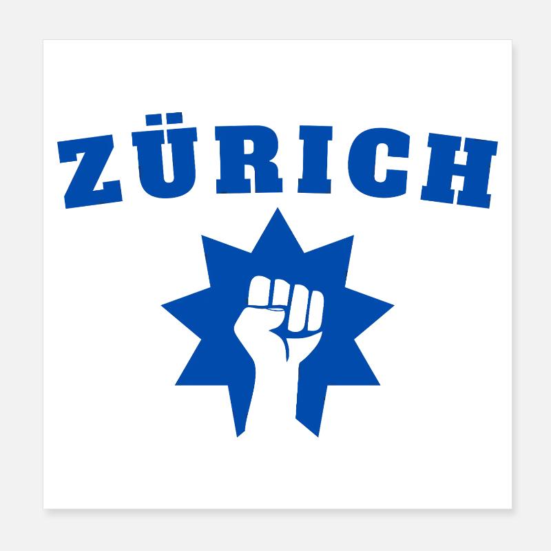 Zurich Poster 20 x 20 cm