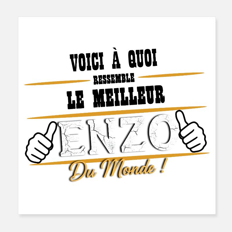 Bester Enzo der Welt Poster 20x20 cm
