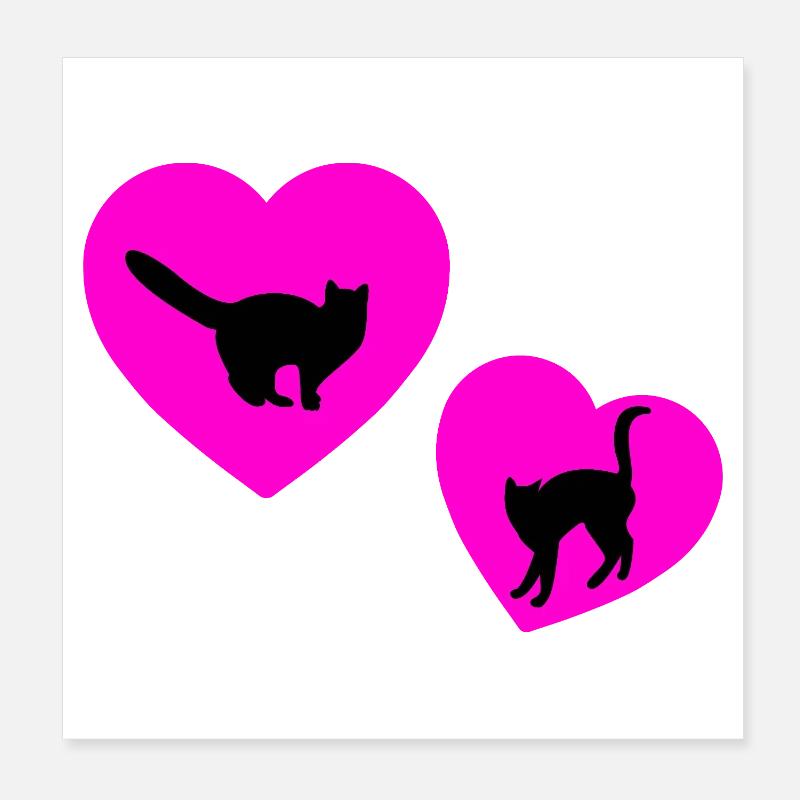 félin Poster 20 x 20 cm