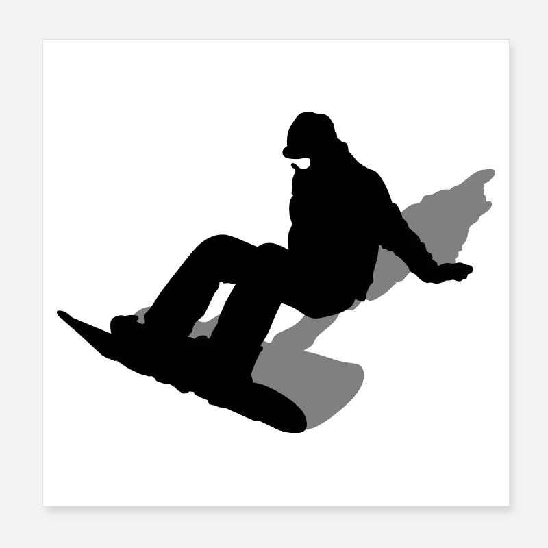 Snowboard Poster 8" x 8" (20x20 cm)