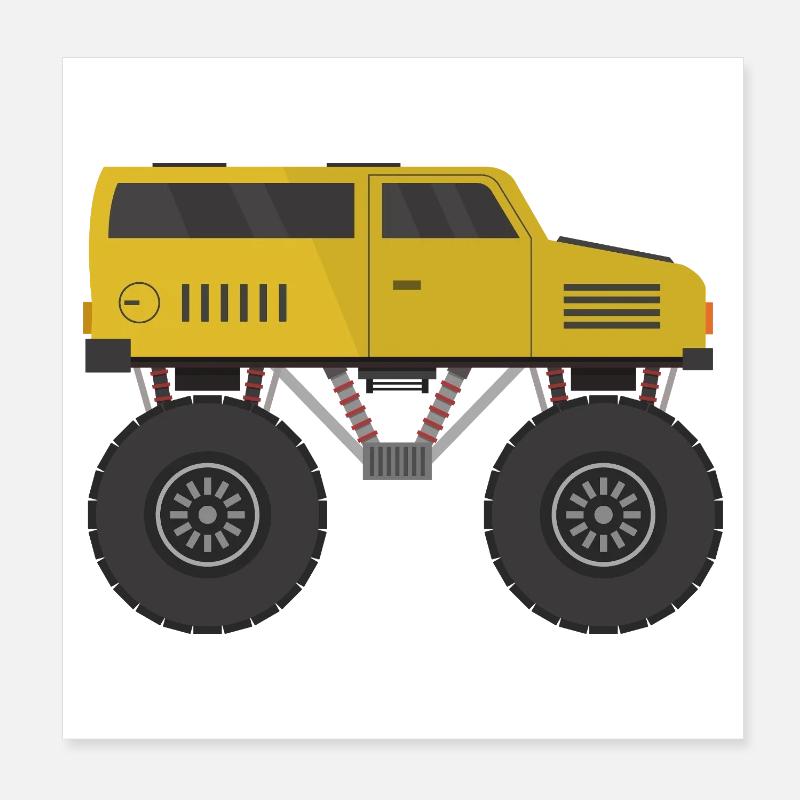 Camion monstre Poster 20 x 20 cm
