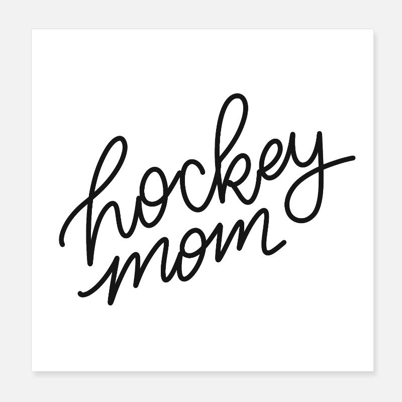 Hockey Mom Script Logo Poster 20 x 20 cm