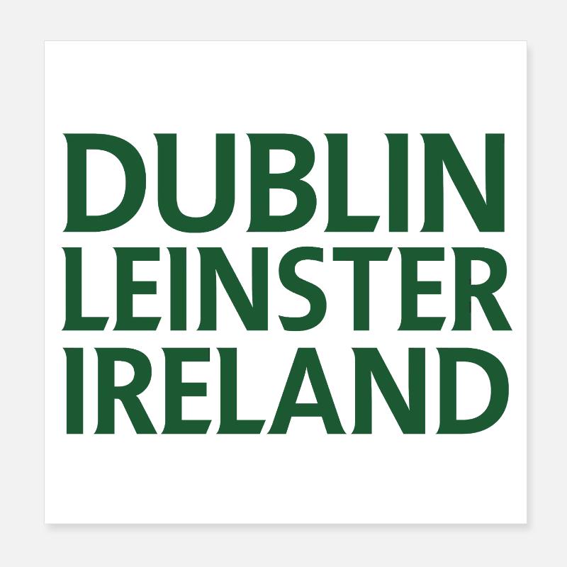 Dublin – Irland Textdesign Poster 20x20 cm