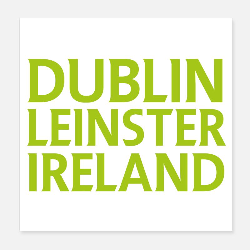 Dublin – Ireland Textdesign Poster 8" x 8" (20x20 cm)