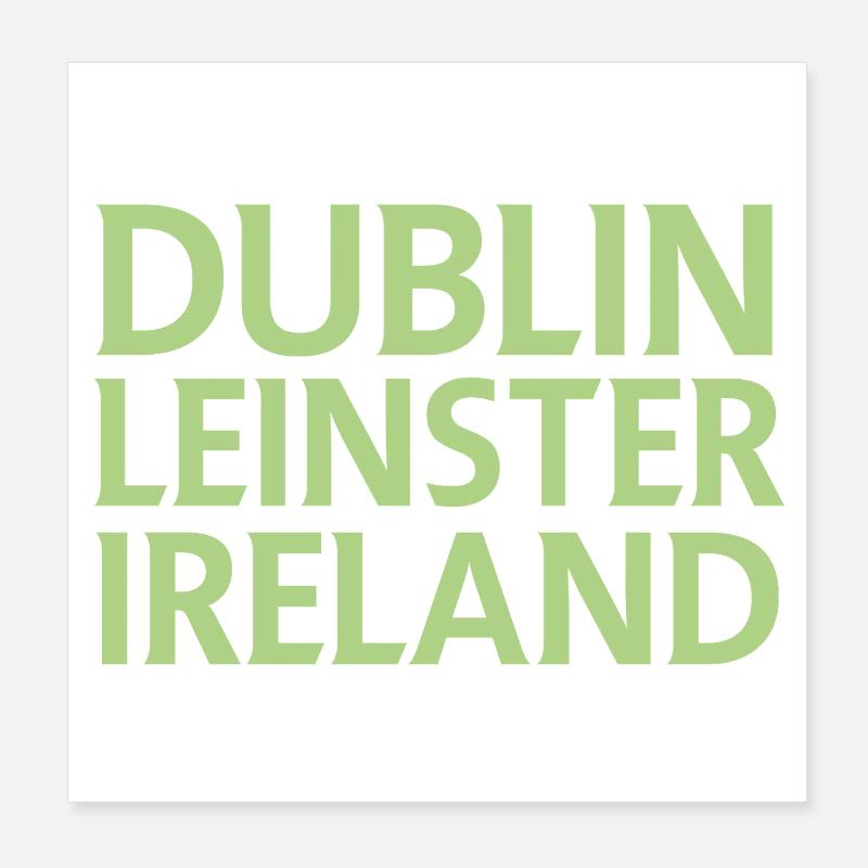 Dublin – Irland Textdesign Poster 20x20 cm