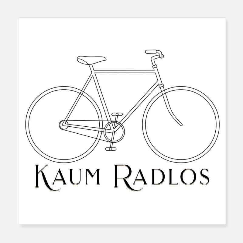 Hardly Wheelless – Déclaration minimale de vélo pour les motards Poster 20 x 20 cm